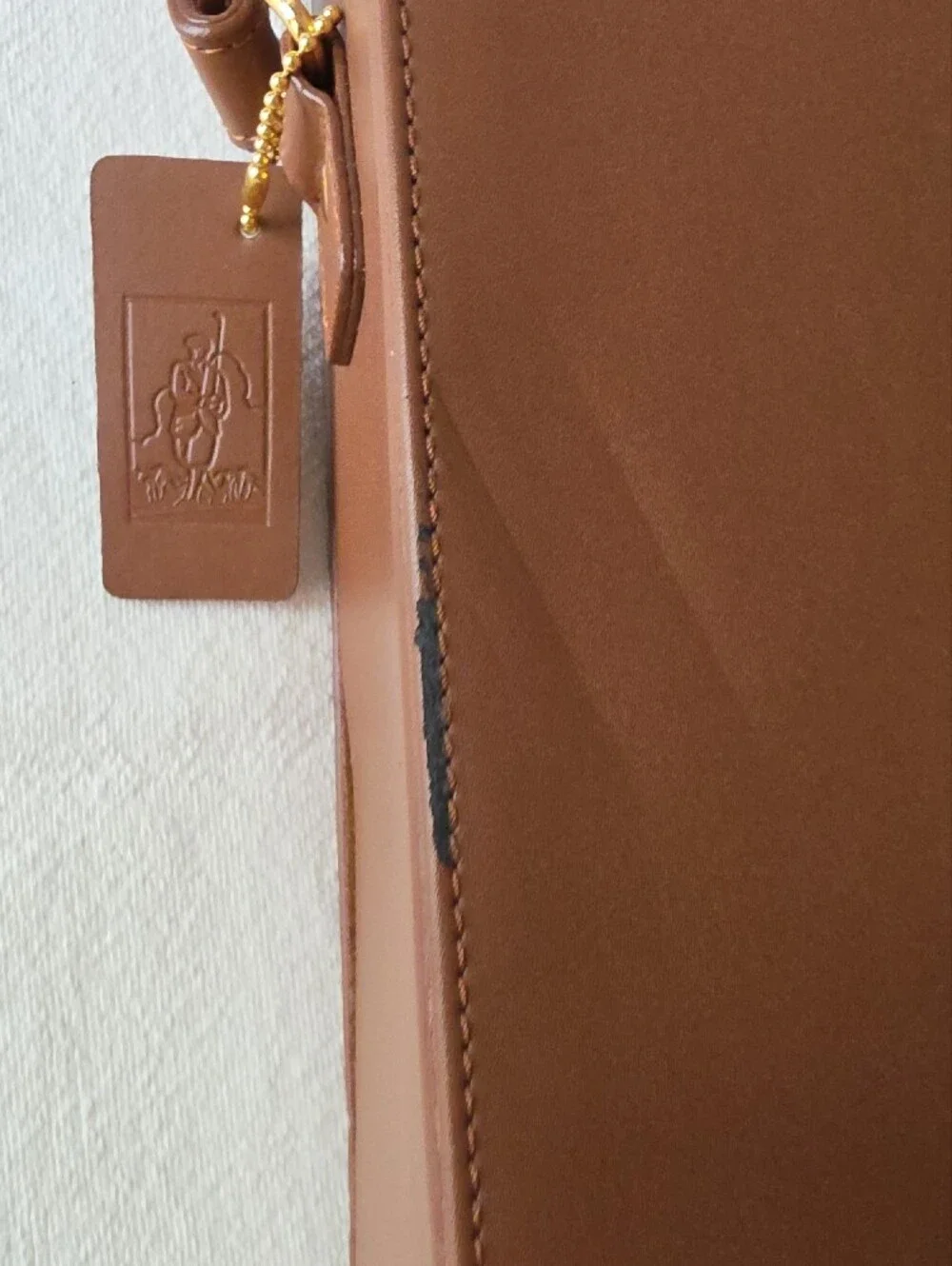 Men's Brown Faux Leather Travel Bag